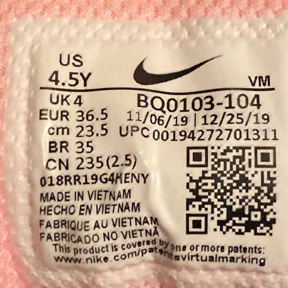 Stylish Pink and Gray Kids Sneakers - Picture 6 of 6